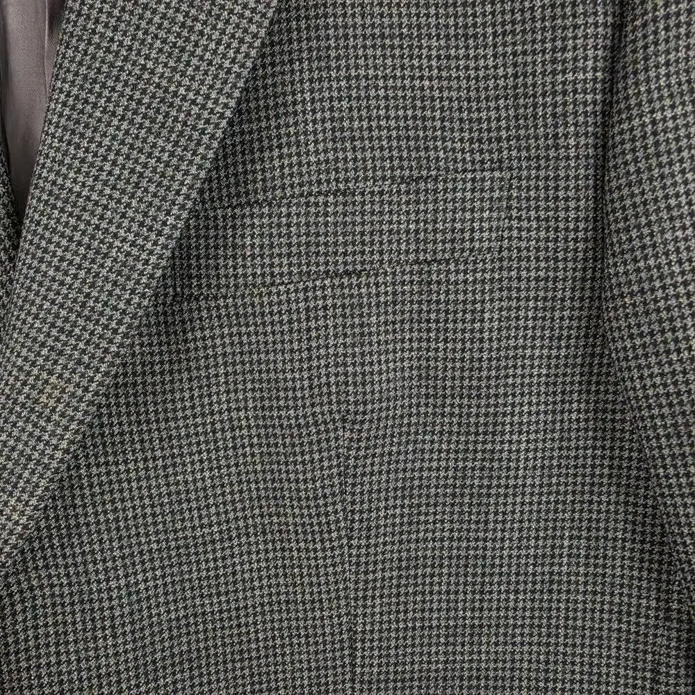 Lauren Ralph Lauren Blazer Mens 44R Gray Wool Puppytooth Sport Coat Business